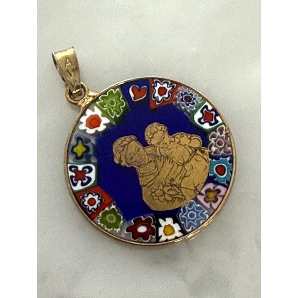 Murano Glass Pendant Sterling- Venice - St Anthony - Religious